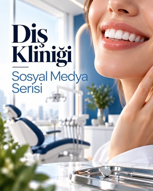 Diş Kliniği sosyal medya serisi tasarımı